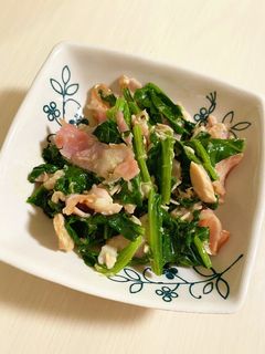 ほうれん草とベーコンとツナのバター炒め-レシピのメイン写真