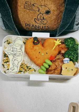 毎日高校男子弁当 ウルトラマン キャラ弁-レシピのメイン写真