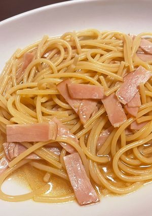 ワンパン　ハムの和風スープパスタ-レシピのメイン写真