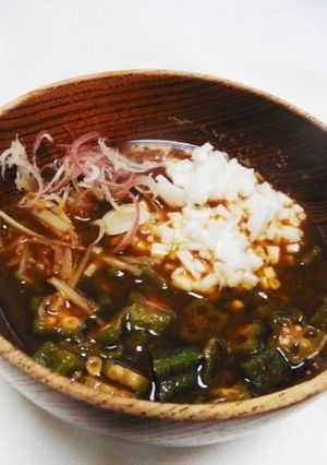 オクラと長芋の冷製味噌汁-レシピのメイン写真