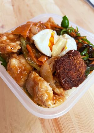ヘルシーおかず☆鶏胸肉の酢豚風お弁当-レシピのメイン写真