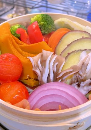 【玄米酵母】野菜の蒸籠蒸し-レシピのメイン写真
