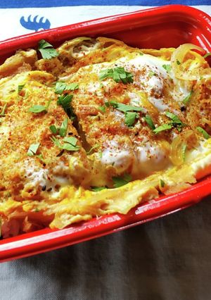 イタリアンパセリを彩りにしたカツ丼♪-レシピのメイン写真