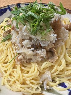 ジャンボなめこの和風おろしパスタ!-レシピのメイン写真