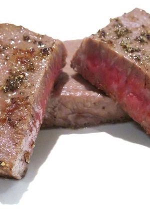 焼く前の湯煎で最善のステーキ♪ver.3-レシピのメイン写真