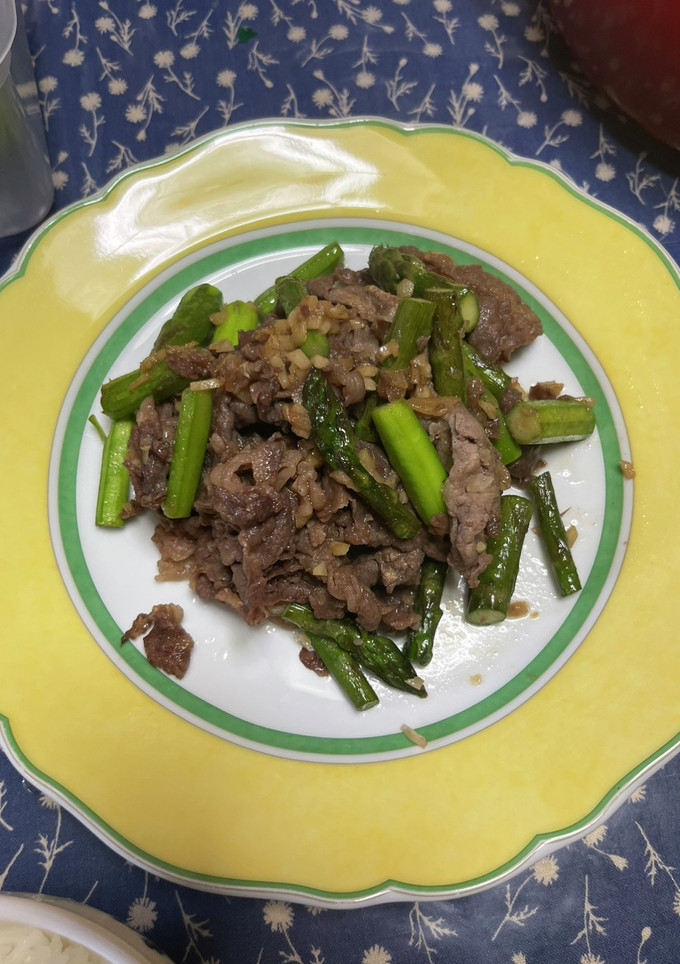 りまちさん風、牛肉のアスパラ炒め-レシピのメイン写真