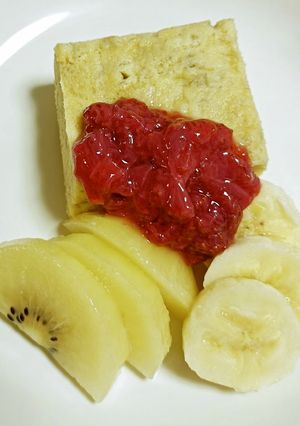 ★低糖質！レンジで＊バナナ蒸しケーキ＊♪-レシピのメイン写真