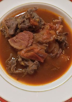牛肉とベーコンのトマトジュース煮-レシピのメイン写真