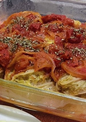ロール白菜トマト蒸し-レシピのメイン写真