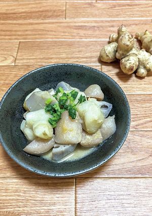 菊芋と玉こんのごま煮-レシピのメイン写真