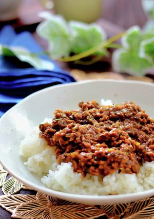 レンジで簡単♪セロリのキーマカレー-レシピのメイン写真