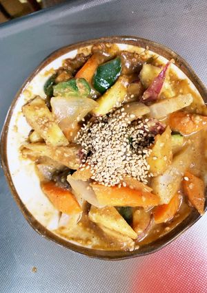 お一人様☆冷凍麺に根菜レモン味噌味ナムル-レシピのメイン写真