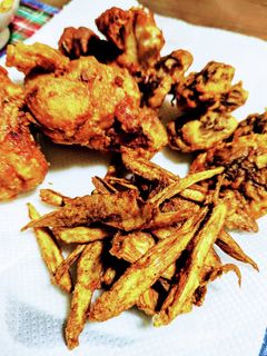 唐揚げ粉で、ごぼう・シイタケも唐揚げ❣-レシピのメイン写真