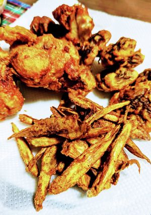 唐揚げ粉で、ごぼう・シイタケも唐揚げ❣-レシピのメイン写真