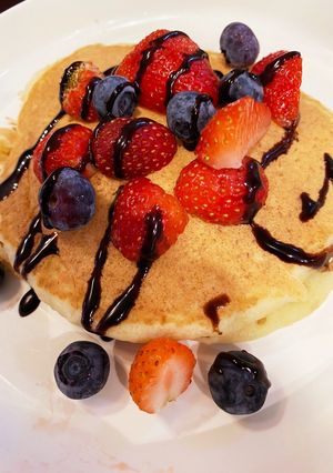 にっこり栄養満点ふんわり豆腐ホットケーキ-レシピのメイン写真