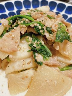 豚肉とかぶの味噌炒め♡-レシピのメイン写真