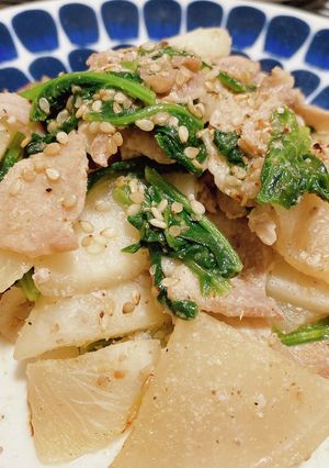 豚肉とかぶの味噌炒め♡-レシピのメイン写真