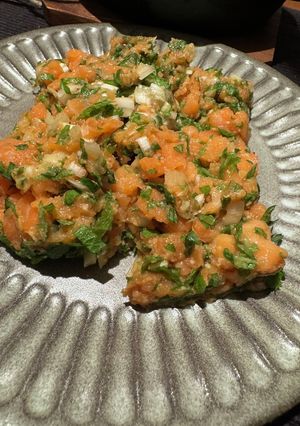 ご飯泥棒サーモンのなめろう-レシピのメイン写真