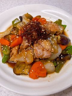 鶏もも肉とたっぷり野菜の赤酢炒め-レシピのメイン写真