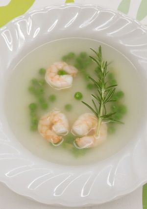 グリーンピースとえびのスープby草津市-レシピのメイン写真
