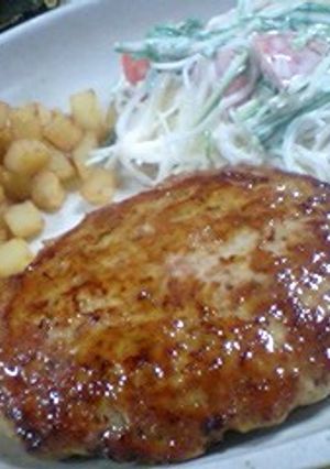 軟骨入り☆照り焼きチキンレンコンバーグ-レシピのメイン写真