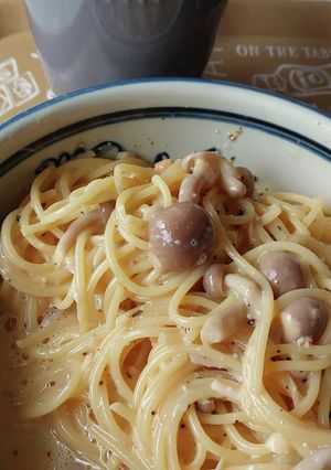 (ベーコン→しめじ の ) ガルボナーラ-レシピのメイン写真