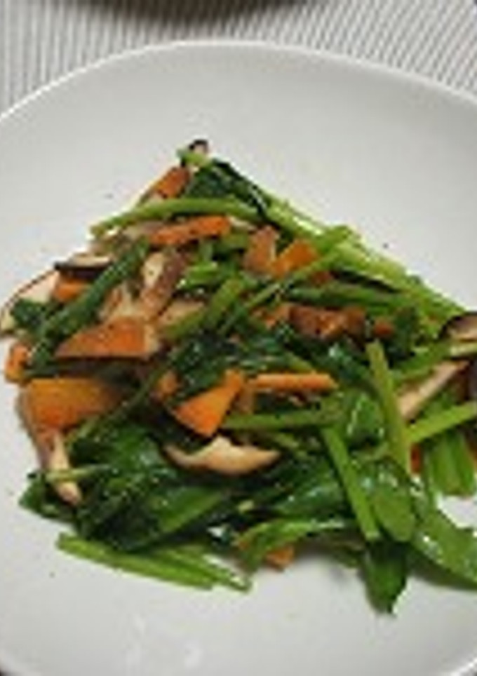 ほうれん草と原木　椎茸のソテー-レシピのメイン写真