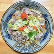 豚コマとトマトとキャベツのフライパン蒸し