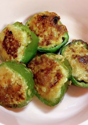 簡単☆チーズでめちゃ旨ピーマンの肉詰め♪-レシピのメイン写真
