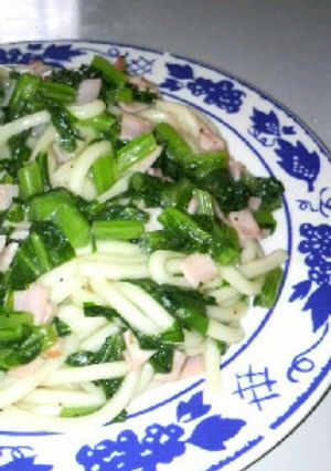 かぶの葉のパスタ風-レシピのメイン写真