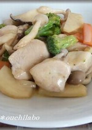 鶏きのこ♪相性◎ホワイトソースとめんつゆ-レシピのメイン写真