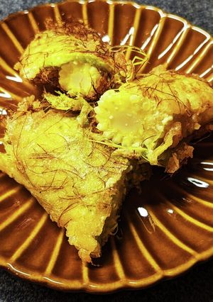 シャキっと旨！ヤングコーン髭ぐるぐる揚げ-レシピのメイン写真