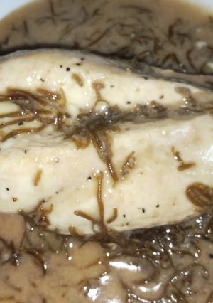 チーズ入り鶏胸肉のもずく酢焼き-レシピのメイン写真