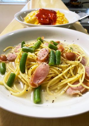 残り物で『スープパスタ』-レシピのメイン写真