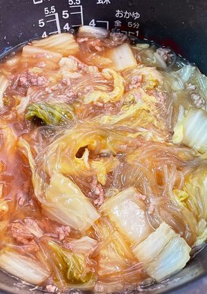 炊飯器で楽チン！春雨と白菜のとろとろ煮-レシピのメイン写真