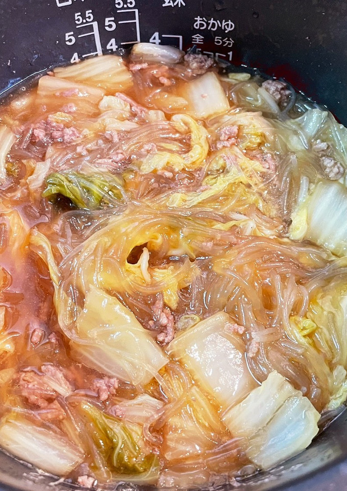炊飯器で楽チン！春雨と白菜のとろとろ煮-レシピのメイン写真