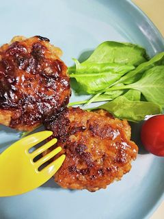 子供喜ぶ!お弁当にも!てりやきハンバーグ-レシピのメイン写真