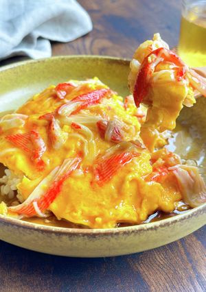ふわとろっ【かに玉あんかけ丼】-レシピのメイン写真