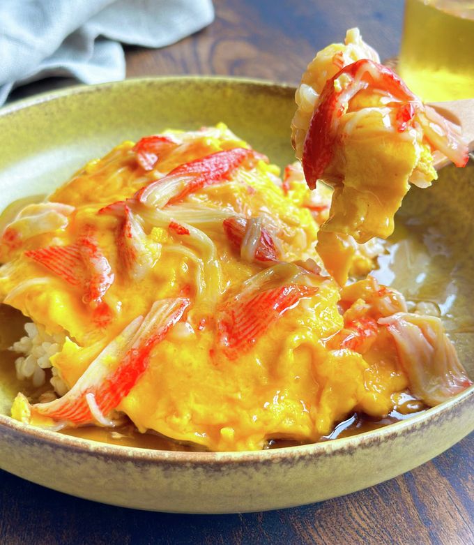 ふわとろっ【かに玉あんかけ丼】-レシピのメイン写真