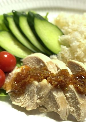 炊飯器で海南鶏飯絶品ねぎソース-レシピのメイン写真