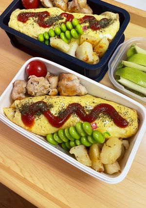 20240531娘ちゃん息子っちのお弁当-レシピのメイン写真