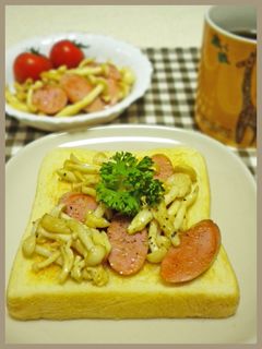きのこと魚肉ソーセージのマヨネーズ炒め-レシピのメイン写真