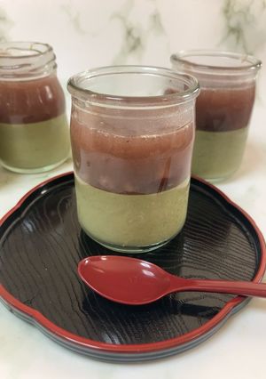 青汁(抹茶)豆乳プリン (アガー)-レシピのメイン写真