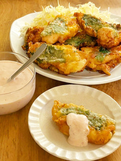 鶏胸肉の大葉チーズ揚げ梅ヨーグルトソース-レシピのメイン写真