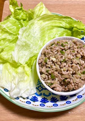 豚そぼろのっけレタス-レシピのメイン写真