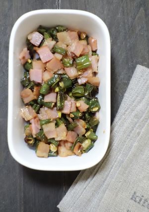 いんげんとベーコンのめんつゆ和え-レシピのメイン写真