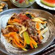 生姜香る!牛肉と色々野菜のオイスター炒め