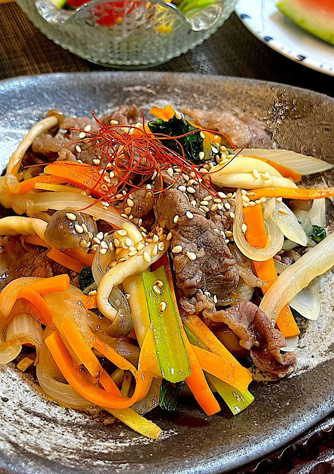 生姜香る！牛肉と色々野菜のオイスター炒め-レシピのメイン写真