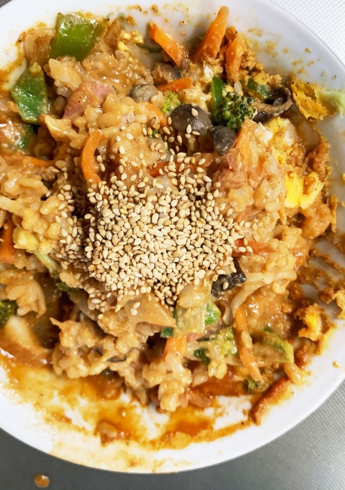 お一人様野菜たっぷり洋風たこ焼き風味炒飯-レシピのメイン写真