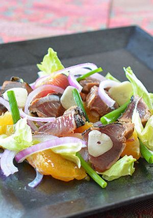 酸味と甘さの柑橘を添えたかつおのサラダ♪-レシピのメイン写真